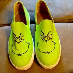 Ladies grinch shoes.